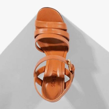 SANDALIAS CUERO MUJER SCHUTZ CAMEL - 4