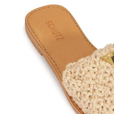 SANDALIAS CUERO MUJER SCHUTZ BEIGE - 7