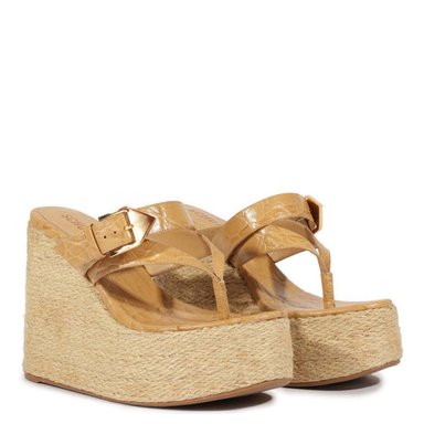 SANDALIAS CUERO MUJER SCHUTZ BEIGE - 2