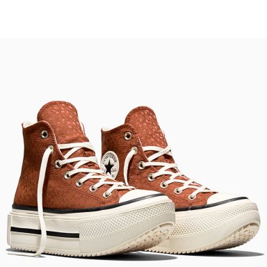 ZAPATILLAS MUJER CONVERSE URBANAS MARRÓN CHUCK TAYLOR ALL STAR DOUBLE STACK PLATFORM DEER - 2