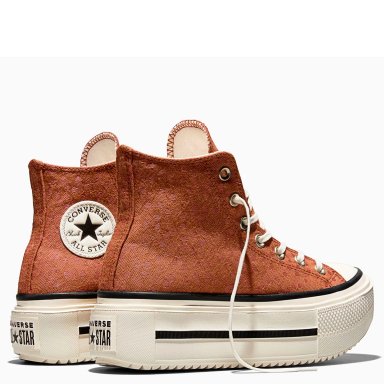 ZAPATILLAS MUJER CONVERSE URBANAS MARRÓN CHUCK TAYLOR ALL STAR DOUBLE STACK PLATFORM DEER - 4
