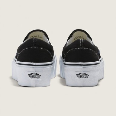 ZAPATILLAS MUJER VANS URBANAS NEGRO UA CLAS CUERO - 4
