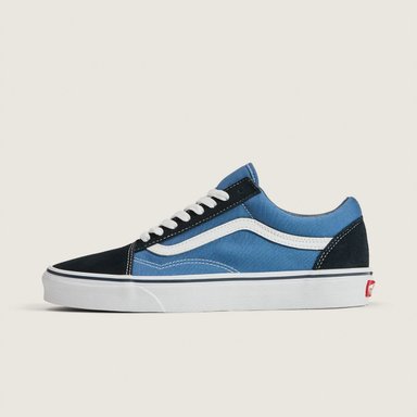 ZAPATILLAS MUJER VANS URBANAS AZUL MARINO UA OLD SK CUERO - 2
