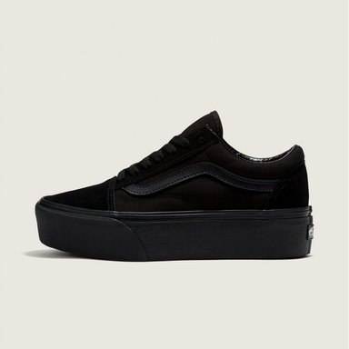 ZAPATILLAS MUJER VANS URBANAS NEGRO OLD SK ST CUERO - 2