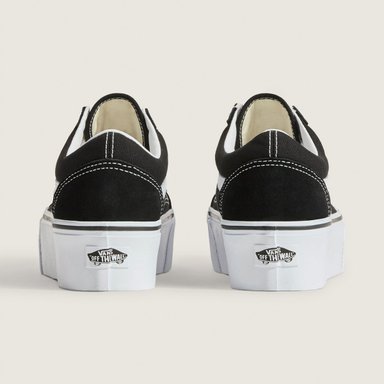ZAPATILLAS MUJER VANS URBANAS NEGRO OLD SK ST CUERO - 4
