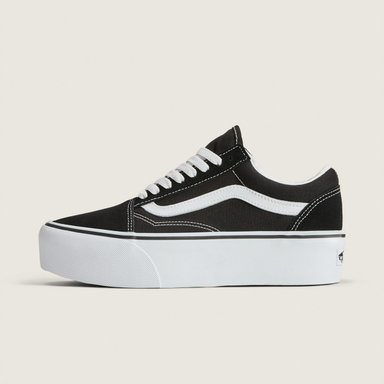 ZAPATILLAS MUJER VANS URBANAS NEGRO OLD SK ST CUERO - 2