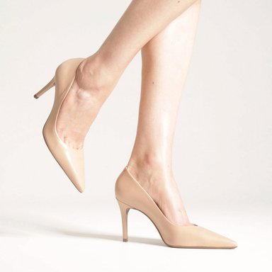 ZAPATOS DE VESTIR CUERO MUJER AREZZO NUDE - 2