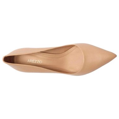 ZAPATOS DE VESTIR CUERO MUJER AREZZO NUDE - 5