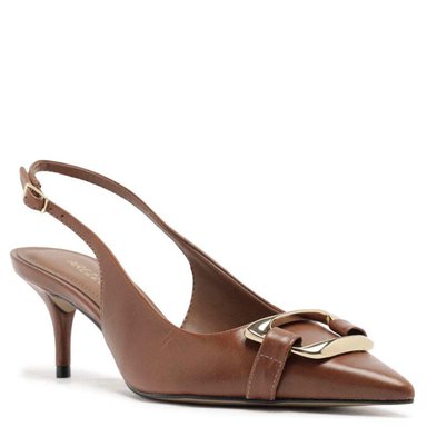 ZAPATOS DE VESTIR CUERO MUJER AREZZO COGNAC - 2