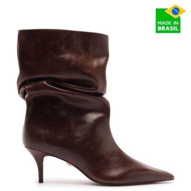 BOTINES MUJER AREZZO CHOCOLATE - 2