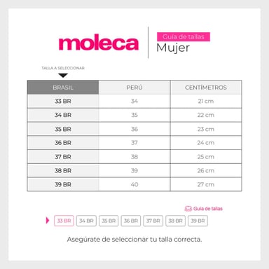 ZAPATILLAS MUJER MOLECA CASUALES BLANCO 5838.100.31136.106595 - 2