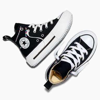 ZAPATILLAS NIÑO CONVERSE URBANAS NEGRO CHUCK TAYLOR ALL STAR DOUBLE STACK PLATFORM POLKA DOTS - 4