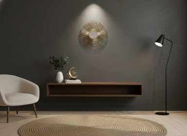 ESPEJO RIPLEY HOME SOL REDONDO METAL DORADO 45 X 45 CM - 2