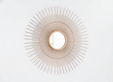 ESPEJO RIPLEY HOME SOL REDONDO METAL DORADO 45 X 45 CM - 3