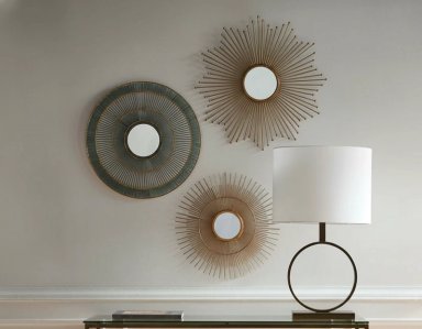 ESPEJO RIPLEY HOME SOL REDONDO METAL DORADO 45 X 45 CM - 4