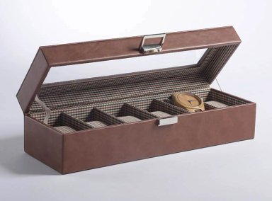ORGANIZADOR RIPLEY HOME PORTA RELOJ X6 MARRÓN - 2