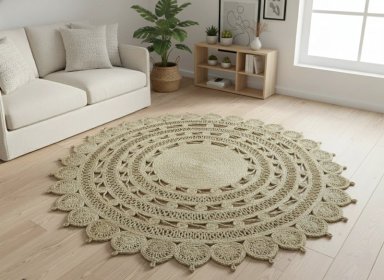 ALFOMBRA RIPLEY HOME REDONDAS YUTE 180 X 180 CM