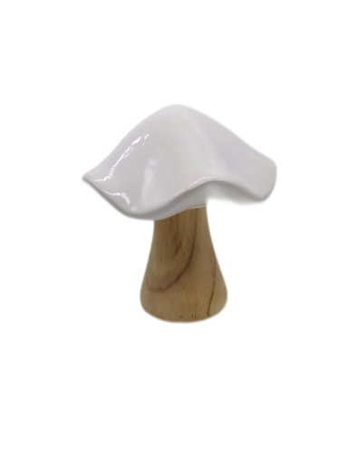 FIGURA RIPLEY HOME HONGO BLANCO CERAMICA 17 CM - 2