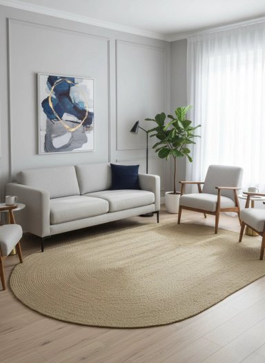 ALFOMBRA RIPLEY HOME OVAL JUTE NATURAL 180 CM