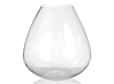 FLORERO RIPLEY HOME MEDIUM GOTA VIDRIO TRANSPARENTE 26.5CM