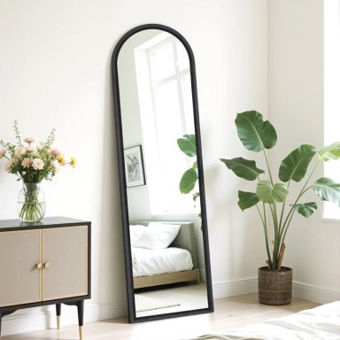 ESPEJO RIPLEY HOME PIE MARCO CILÍNDRICA VIDRIO NEGRO 40 X 160 CM