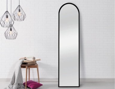 ESPEJO RIPLEY HOME PIE MARCO CILÍNDRICA VIDRIO NEGRO 40 X 160 CM - 3