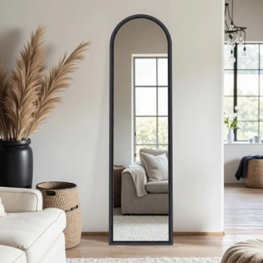 ESPEJO RIPLEY HOME PIE MARCO CILÍNDRICA VIDRIO NEGRO 40 X 160 CM - 3