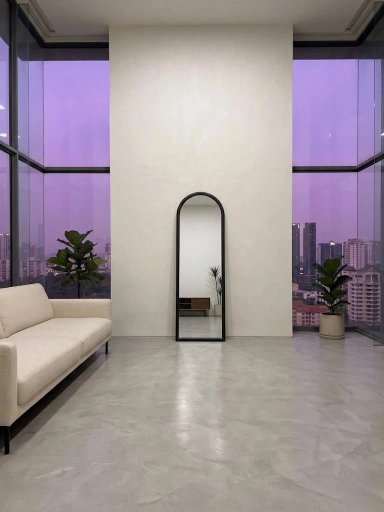 ESPEJO RIPLEY HOME PIE MARCO CILÍNDRICA VIDRIO NEGRO 40 X 160 CM - 4