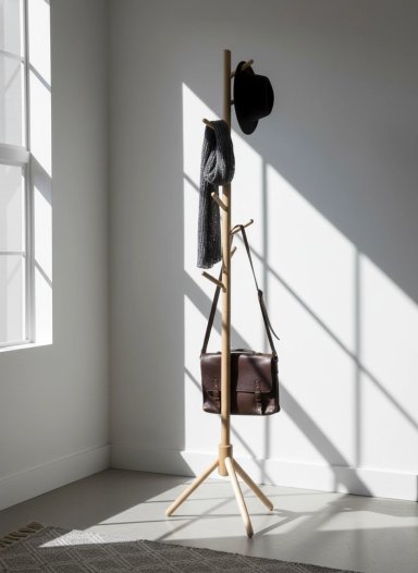 PERCHERO RIPLEY HOME MADERA BLANCO 177 CM