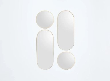 ESPEJO RIPLEY HOME ADA VIDRIO DORADO VERSA ADO SET X4 - 2