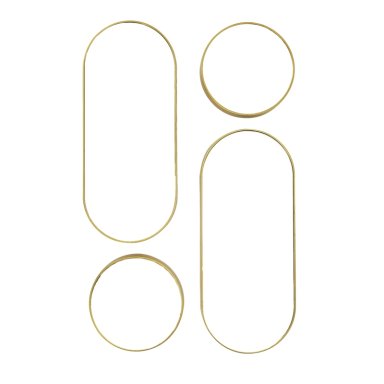 ESPEJO RIPLEY HOME ADA VIDRIO DORADO VERSA ADO SET X4 - 5