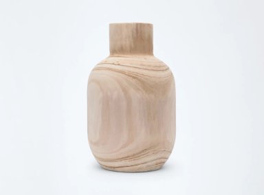 FLORERO MAISON LINETT MADERA CAFÉ 40 CM