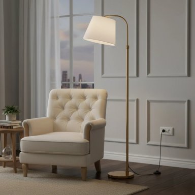 LAMPARA DE PIE RIPLEY HOME BASE DORADA 158CM