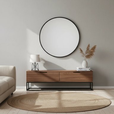 ESPEJO RIPLEY HOME REDONDO 50CM NEGRO - 2