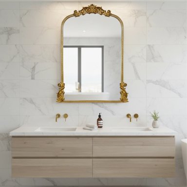 ESPEJO RIPLEY HOME BORDE ROMANTICO 114X86 CM DORADO - 3