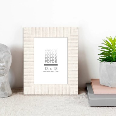 MARCO DE FOTO RIPLEY HOME ACANALADO BLANCO 13X18 CM - 2