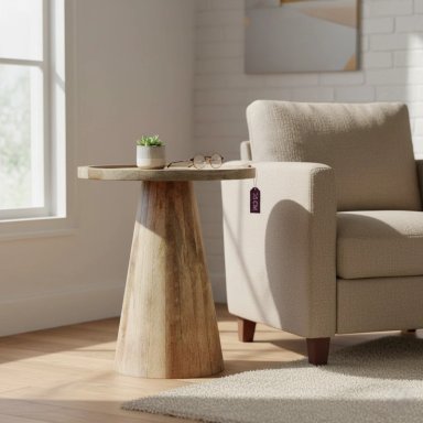 MESA DE APOYO MAISON LINETT MADERA 45CM NATURAL