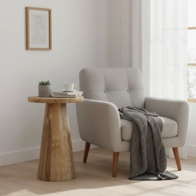 MESA DE APOYO MAISON LINETT MADERA 50CM NATURAL