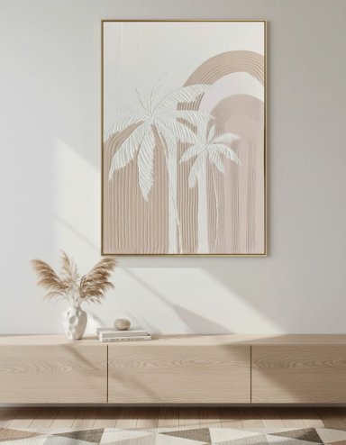 CUADRO RIPLEY HOME PALMERAS TEXTURA 100 X 75 CM