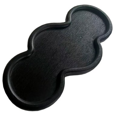 BANDEJA RIPLEY HOME FORMAS NEGRA 39.5 X 19.5 CM