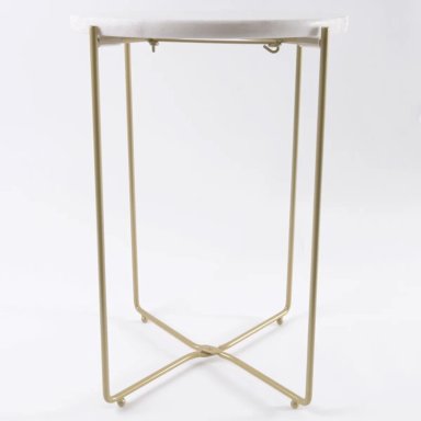 MESA DE APOYO RIPLEY HOME MÁRMOL BLANCA 37 X 37 CM - 2