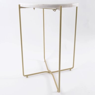 MESA DE APOYO RIPLEY HOME MÁRMOL BLANCA 37 X 37 CM - 3