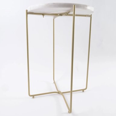 MESA DE APOYO RIPLEY HOME MÁRMOL BLANCA 37 X 37 CM - 4