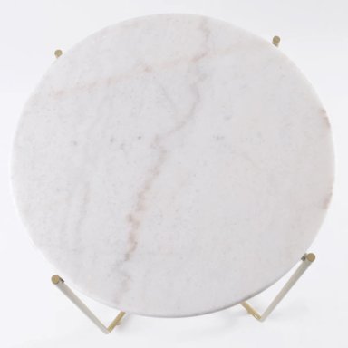 MESA DE APOYO RIPLEY HOME MÁRMOL BLANCA 37 X 37 CM - 6