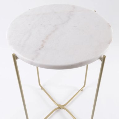 MESA DE APOYO RIPLEY HOME MÁRMOL BLANCA 37 X 37 CM - 7