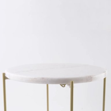 MESA DE APOYO RIPLEY HOME MÁRMOL BLANCA 37 X 37 CM - 9