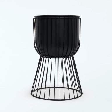 MACETERO RIPLEY HOME CINTURA NEGRO 22 X 33 X 22CM