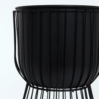 MACETERO RIPLEY HOME CINTURA NEGRO 22 X 33 X 22CM - 2