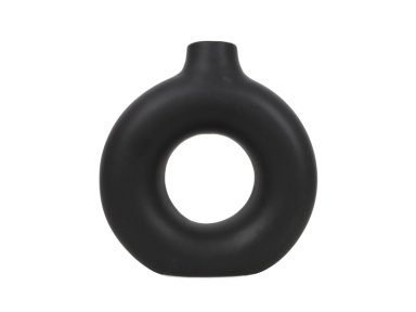 JARRÓN RIPLEY HOME CÍRCULO NEGRO 18 X 19 X 6 CM