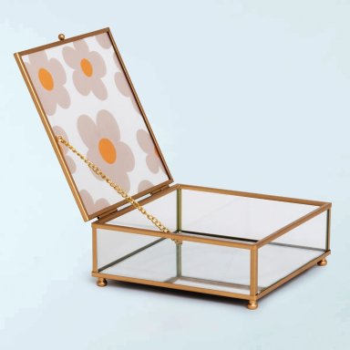 JOYERO RIPLEY HOME VIDRIO ESPEJO FLORES 15 X 15 CM - 3